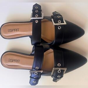 Esprit Black Women's Buckle Mules